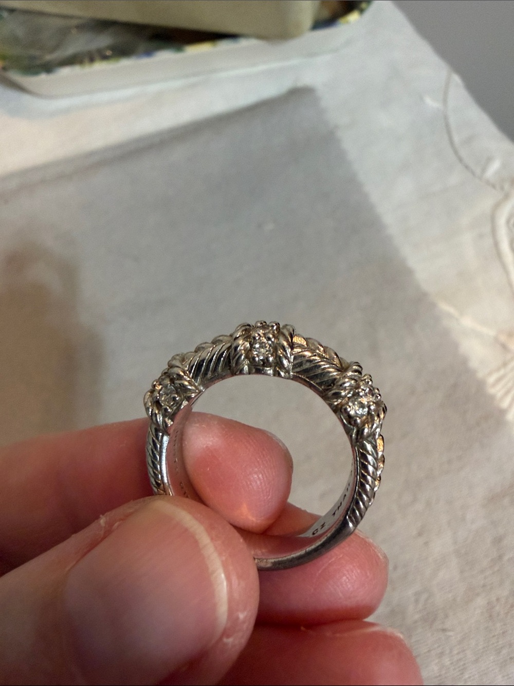 Judith Ripka Sterling Silver ring - Picture 7 of 7